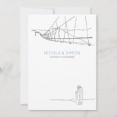 Skigebied koppel in liefde winterse berg chalet kaart (Voorkant)