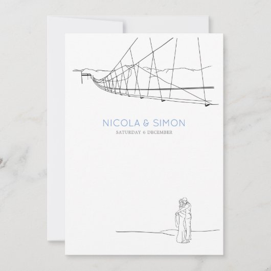 Skigebied koppel in liefde winterse berg chalet kaart (Voorkant)