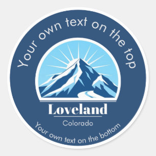 Skigebied Loveland Colorado USA Ronde Sticker