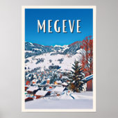 Skigebied Megève Poster (Voorkant)