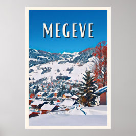 Skigebied Megève Poster