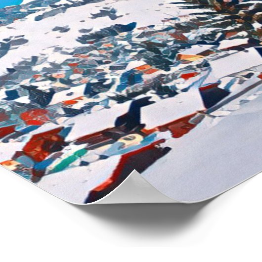 Skigebied Megève Poster (Hoek)