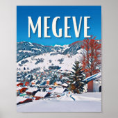 Skigebied Megève Poster (Voorkant)