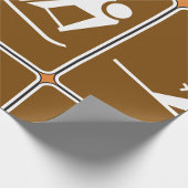 Skigebied Recreatief Teken Cadeaupapier