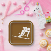 Skigebied Recreatief Teken Papieren Bordje (Feest)