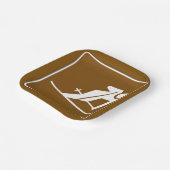 Skigebied Recreatief Teken Papieren Bordje (Gebogen)