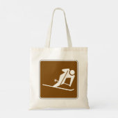 Skigebied Recreatief Teken Tote Bag (Achterkant)