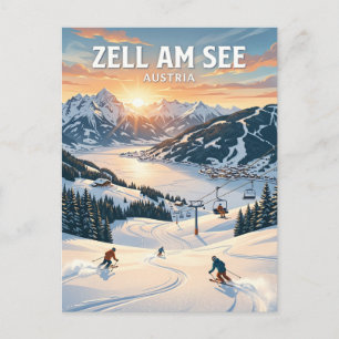 Skigebied Schmittenhöhe, Zell am See Oostenrijk Briefkaart