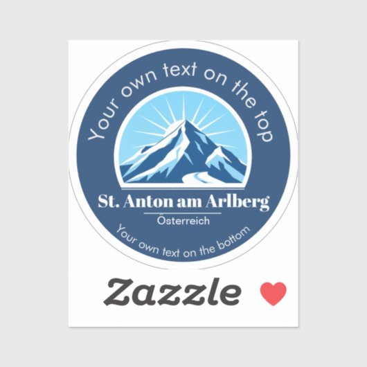 Skigebied St. Anton am Arlberg Oostenrijk Sticker (Vel)