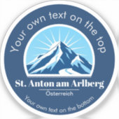 Skigebied St. Anton am Arlberg Oostenrijk Sticker (Voorkant)