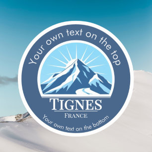 Skigebied Tignes Val d'Isère Frankrijk Sticker