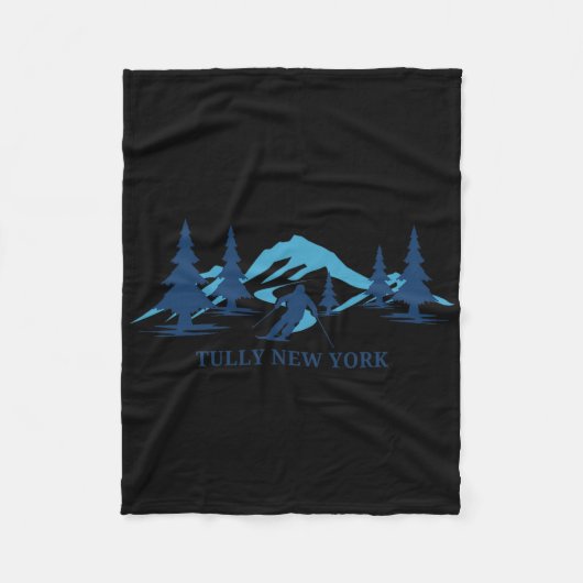 Skigebied Tully New York Fleece Deken (Voorkant)