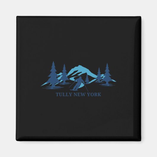 Skigebied Tully New York Magneet (Voorkant)