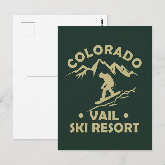 Skigebied Vail Colorado Briefkaart (Voorkant / Achterkant)