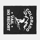Skigebied Vail Colorado Fleece Deken (Voorkant (Horizontaal))