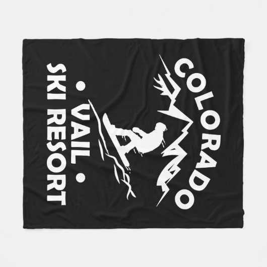 Skigebied Vail Colorado Fleece Deken (Voorkant (Horizontaal))
