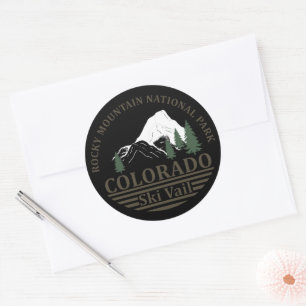 Skigebied Vail Colorado Ronde Sticker