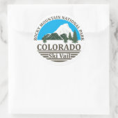 Skigebied Vail Colorado Ronde Sticker (Tas)