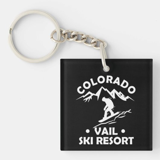 Skigebied Vail Colorado Sleutelhanger (voorkant)