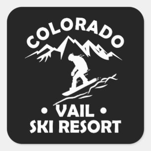 Skigebied Vail Colorado Vierkante Sticker