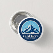 skigebied Val d'Isère France Ronde Button 3,2 Cm (Voorkant /achterkant)