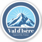 skigebied Val d'Isère France Sticker (Voorkant)