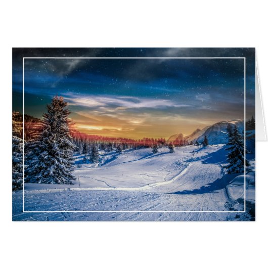 Skihelling kerstochtend (Voorkant Horizontaal)