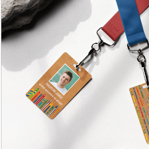 Skihelling Resort Aangepaste Foto Werknemer Badge