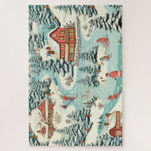 skihut sneeuwberg 1014 stks Puzzel (Verticaal)