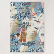 skihut sneeuwberg 1014 stks Puzzel