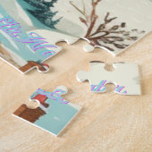 skihut sneeuwberg 1014 stks Puzzel (Zijkant)