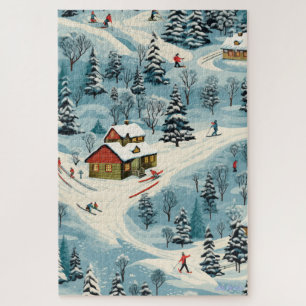 skihut sneeuwberg 1014 stks Puzzel Legpuzzel