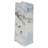 skiiers 1 wijn cadeautas (Achterkant Gekanteld)