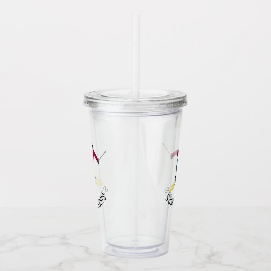 Skiing Acryl Drinkbeker (Rechts)