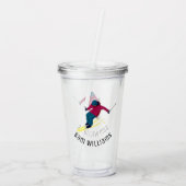 Skiing Acryl Drinkbeker (Achterkant)