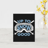 Skiing Art For Men Women Kids Winter Sport Ski Lov Kaart (Gele Bloem)