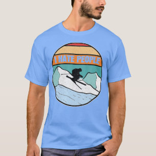 Skiing Backcountry Skier Ski Retro elemark T-shirt