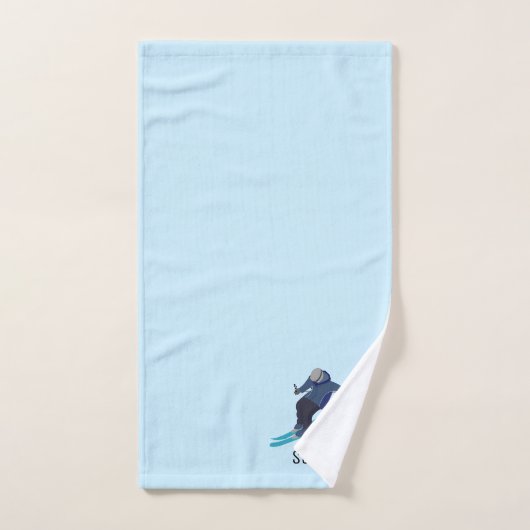 Skiing Bad Handdoek (Handdoek)