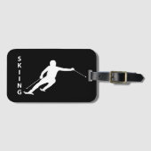 Skiing Bagagelabel (Voorkant (horizontaal))