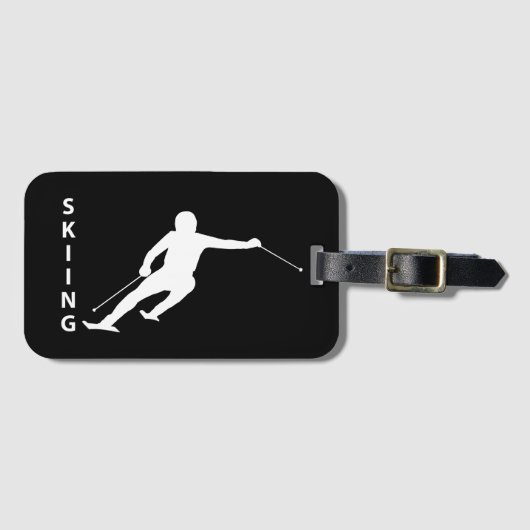 Skiing Bagagelabel (Voorkant (horizontaal))