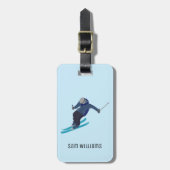 Skiing Bagagelabel (Voorkant verticaal)