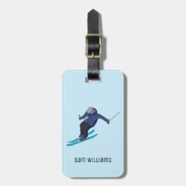 Skiing Bagagelabel