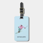 Skiing Bagagelabel (Voorkant verticaal)