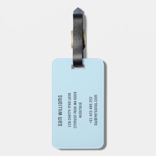 Skiing Bagagelabel (Achterkant verticaal)