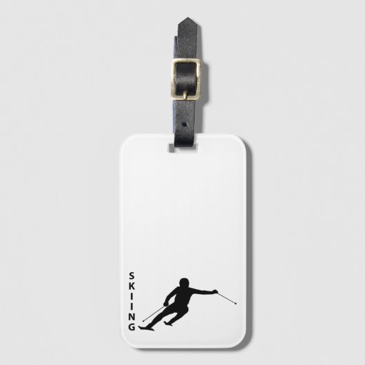 Skiing Bagagelabel (Voorkant (verticaal))