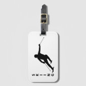 Skiing Bagagelabel (Voorkant (verticaal))