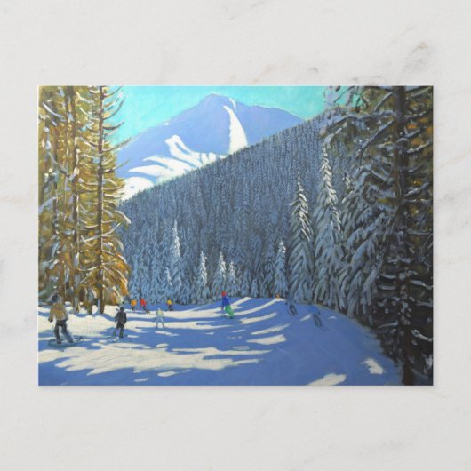 Skiing Beauregard La Clusaz 2012 Briefkaart (Voorkant)