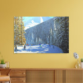 Skiing Beauregard La Clusaz 2012 Canvas Afdruk (Insitu (Woonkamer))