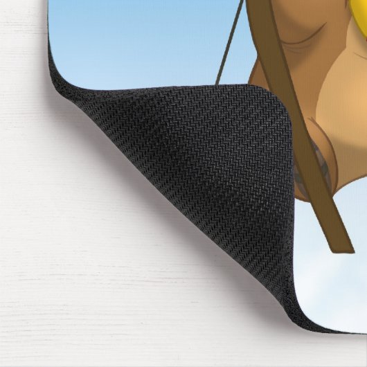 Skiing Beer Mousepad Muismat (Hoek)