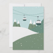 Skiing Birthday Girls Slopes Ski Snowboard Snow Kaart (Achterkant)